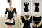 Vestido Fashion Black Gold #2012